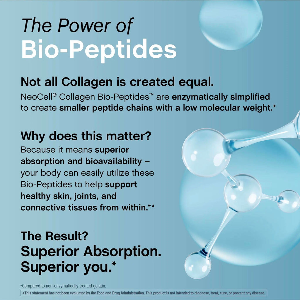 Neocell Collagen Bio-Peptides Powder 20Oz - Grassfed Protein Supplement - Advanced with 18 Essential Amino Acids